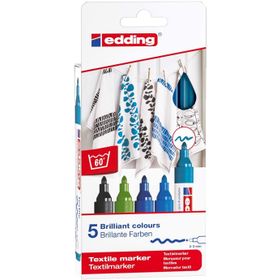 Edding Soğuk Renkler 5'li 4500 Kumaş Boyama Kalemi