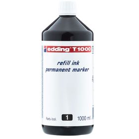 Edding T1000 1000 ml Siyah Mürekkebi Damlalık Markör