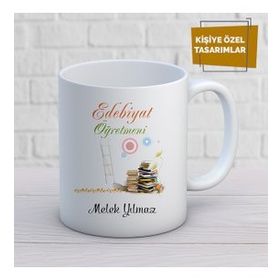 Edebiyat Öğretmeni İsme Özel Kupa Bardak