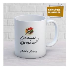 Edebiyat Öğretmeni İsme Özel Kupa Bardak