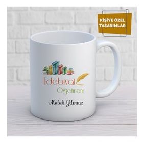 Edebiyat Öğretmeni İsme Özel Kupa Bardak