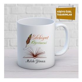 Edebiyat Öğretmeni İsme Özel Kupa Bardak