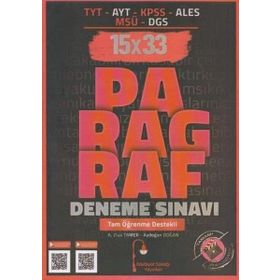 Edebiyat Sokağı Yayınları TYT AYT KPSS ALES MSÜ DGS Paragraf 15x33 Deneme Sınavı
