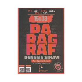 Edebiyat Sokağı Yayınları TYT AYT KPSS ALES MSÜ DGS Paragraf 15x33 Deneme Sınavı
