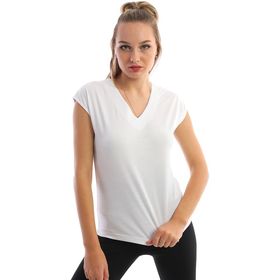 EDELLE Regular Slim Fit Beyaz Kadın T-shirt