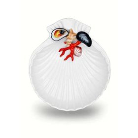 Edelweiss Frutti di Mare 20x18 cm Beyaz Midye Tabak