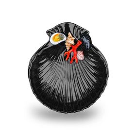 Edelweiss Frutti di Mare 20x18 cm Siyah Midye Tabak