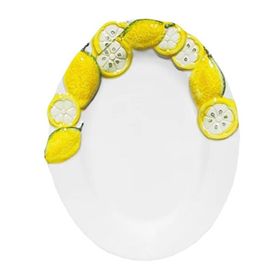 Edelweiss Limon Desenli 22x14 cm Oval Tabak