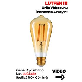 Edison ST64 Flamanlı Ampul