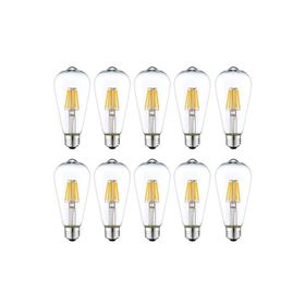 Edison ST64 Vintage 4W 6500K 10'lu Beyaz LED Rustik Dekoratif Ampul