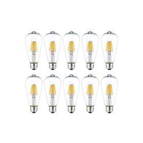 Edison ST64 Vintage 4W 6500K 10'lu Beyaz LED Rustik Dekoratif Ampul