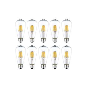 Edison ST64 Vintage 4W 6500K 10'lu Beyaz LED Rustik Dekoratif Ampul