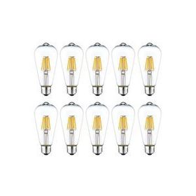 Edison ST64 Vintage 4W 6500K 10'lu Beyaz LED Rustik Dekoratif Ampul