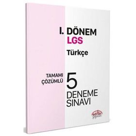 Editör LGS I. Dönem Türkçe Çözümlü 5 Deneme Sınavı