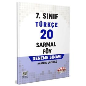 Editör Yayınevi - 7. Sınıf Türkçe 20 Sarmal Föy Deneme Sınavı