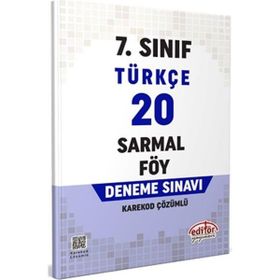 Editör Yayınevi - 7. Sınıf Türkçe 20 Sarmal Föy Deneme Sınavı