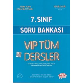 Editör Yayınevi 7. Sınıf VIP Tüm Dersler Mavi Kitap Soru Bankası