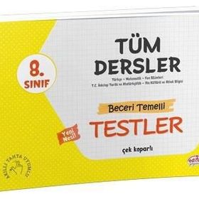 Editör Yayınevi 8. Sınıf LGS Tüm Dersler Beceri Temelli Testler