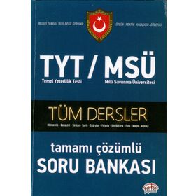 Editör Yayınevi TYT MSÜ Tüm Dersler Çözümlü Soru Bankası