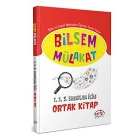 Editör Yayınları 1. 2. ve 3. Sınıflar İçin Bilsem Mülakat Ortak Kitap