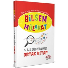 Editör Yayınları 1. 2. ve 3. Sınıflar İçin Bilsem Mülakat Ortak Kitap