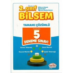 Editör Yayınları 2. Sınıf Bilsem Çözümlü 5 Deneme Sınavı