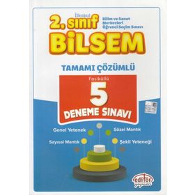 Editör Yayınları 2. Sınıf Bilsem Çözümlü 5 Deneme Sınavı