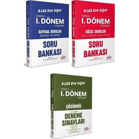 Editör Yayınları 2020 8. Sınıf LGS 1. Dönem Sayısal - Sözel eneme Sınavları Üçlü Set