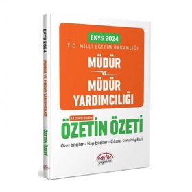 Editör Yayınları 2024 EKYS MEB Müdür ve Müdür Yardımcılığı Özetin Özeti