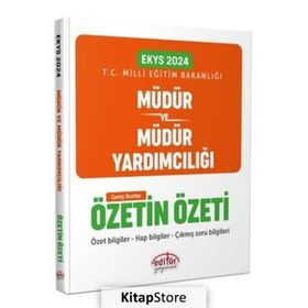 Editör Yayınları 2024 EKYS MEB Müdür ve Müdür Yardımcılığı Özetin Özeti