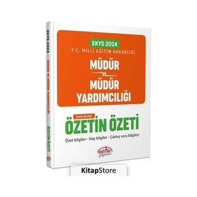 Editör Yayınları 2024 EKYS MEB Müdür ve Müdür Yardımcılığı Özetin Özeti