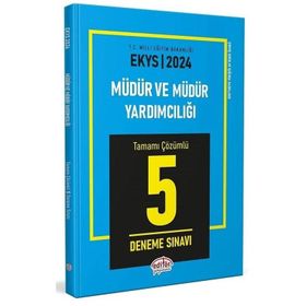 Editör Yayınları - 2024 MEB EKYS Müdür ve Müdür Yardımcılığı Tamamı Çözümlü 5 Deneme Sınavı