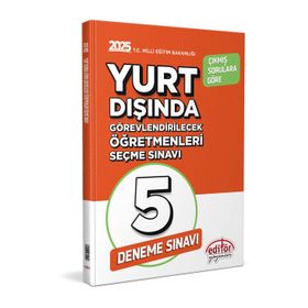 Editör Yayınları - 2024 MEB Yurt Dışında Görevlendirilecek Öğretmenleri Seçme Sınavı Tamamı Çözümlü 5 Deneme Sınavı
