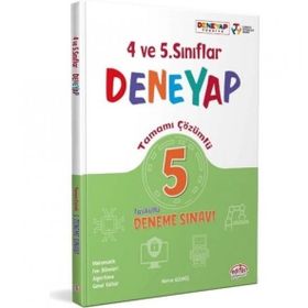 Editör Yayınları - 4. ve 5. Sınıf Deneyap Tamamı Çözümlü 5 Deneme Sınavı