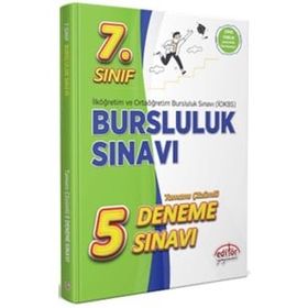 Editör Yayınları 7. Sınıf 1. Dönem Bursluluk Sınavı Tamamı Çözümlü 5 Deneme