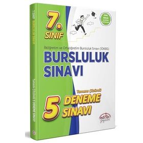 Editör Yayınları 7. Sınıf 1. Dönem Bursluluk Sınavı Tamamı Çözümlü 5 Deneme