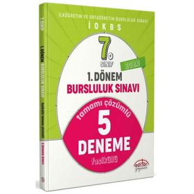 Editör Yayınları 7. Sınıf 1. Dönem Bursluluk Sınavı Tamamı Çözümlü 5 Deneme