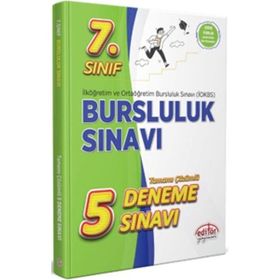 Editör Yayınları - 7. Sınıf Bursluluk Sınavı Çözümlü 5 Deneme Sınavı