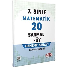 Editör Yayınları - 7. Sınıf Matematik 20 Sarmal Föy Deneme Sınavı