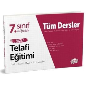 Editör Yayınları 7. Sınıf Tüm Dersler Hızlı Telafi Eğitimi 2020
