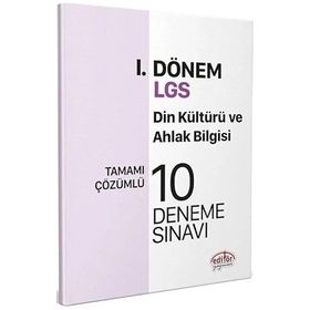 Editör Yayınları - 8. Sınıf LGS Din Kültürü ve Ahlak Bilgisi 1. Dönem 10 Deneme