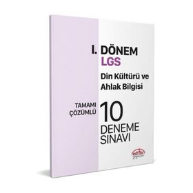 Editör Yayınları - 8. Sınıf LGS Din Kültürü ve Ahlak Bilgisi 1. Dönem 10 Deneme
