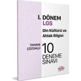 Editör Yayınları - 8. Sınıf LGS Din Kültürü ve Ahlak Bilgisi 1. Dönem 10 Deneme