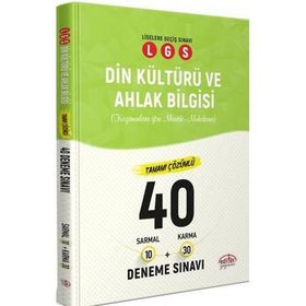 Editör Yayınları 8. Sınıf Lgs Din Kültürü Ve Ahlak Bilgisi Tamamı Çözümlü 40'lı Deneme - Dört Kalem Yayınları