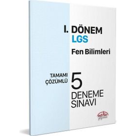 Editör Yayınları - 8. Sınıf LGS Fen Bilimleri 1. Dönem 5 Deneme