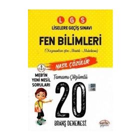 Editör Yayınları 8. Sınıf LGS Fen Bilimleri 20 Deneme Sınavı