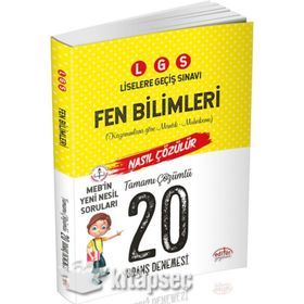 Editör Yayınları 8. Sınıf LGS Fen Bilimleri 20 Deneme Sınavı
