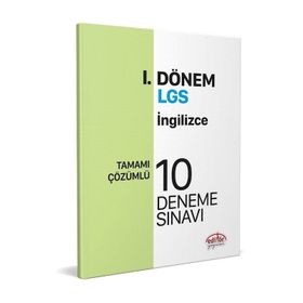 Editör Yayınları - 8. Sınıf LGS İngilizce 1. Dönem 10 Deneme