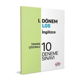 Editör Yayınları - 8. Sınıf LGS İngilizce 1. Dönem 10 Deneme