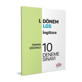 Editör Yayınları - 8. Sınıf LGS İngilizce 1. Dönem 10 Deneme
